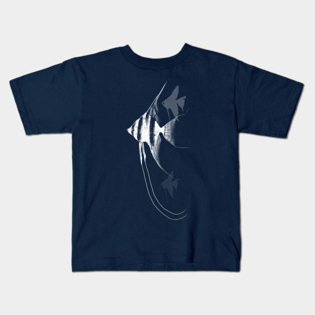 Angelfish Kids T-Shirt by qetza